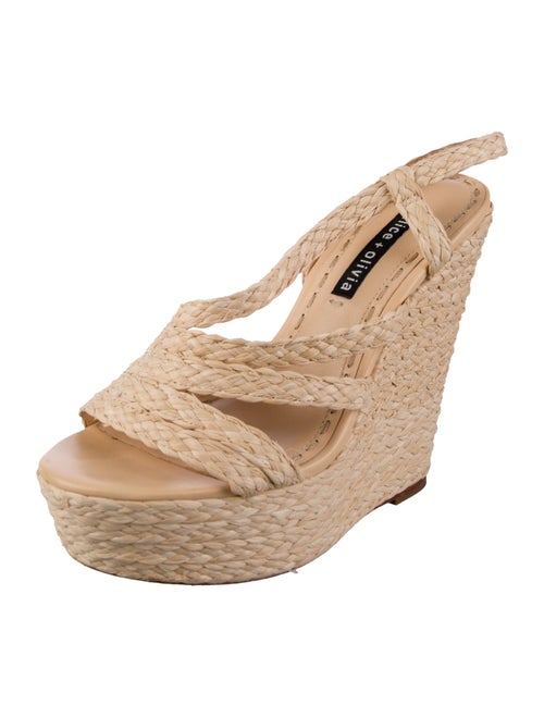 Alice + Olivia Straw Espadrilles