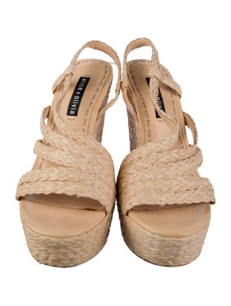 Alice + Olivia Straw Espadrilles