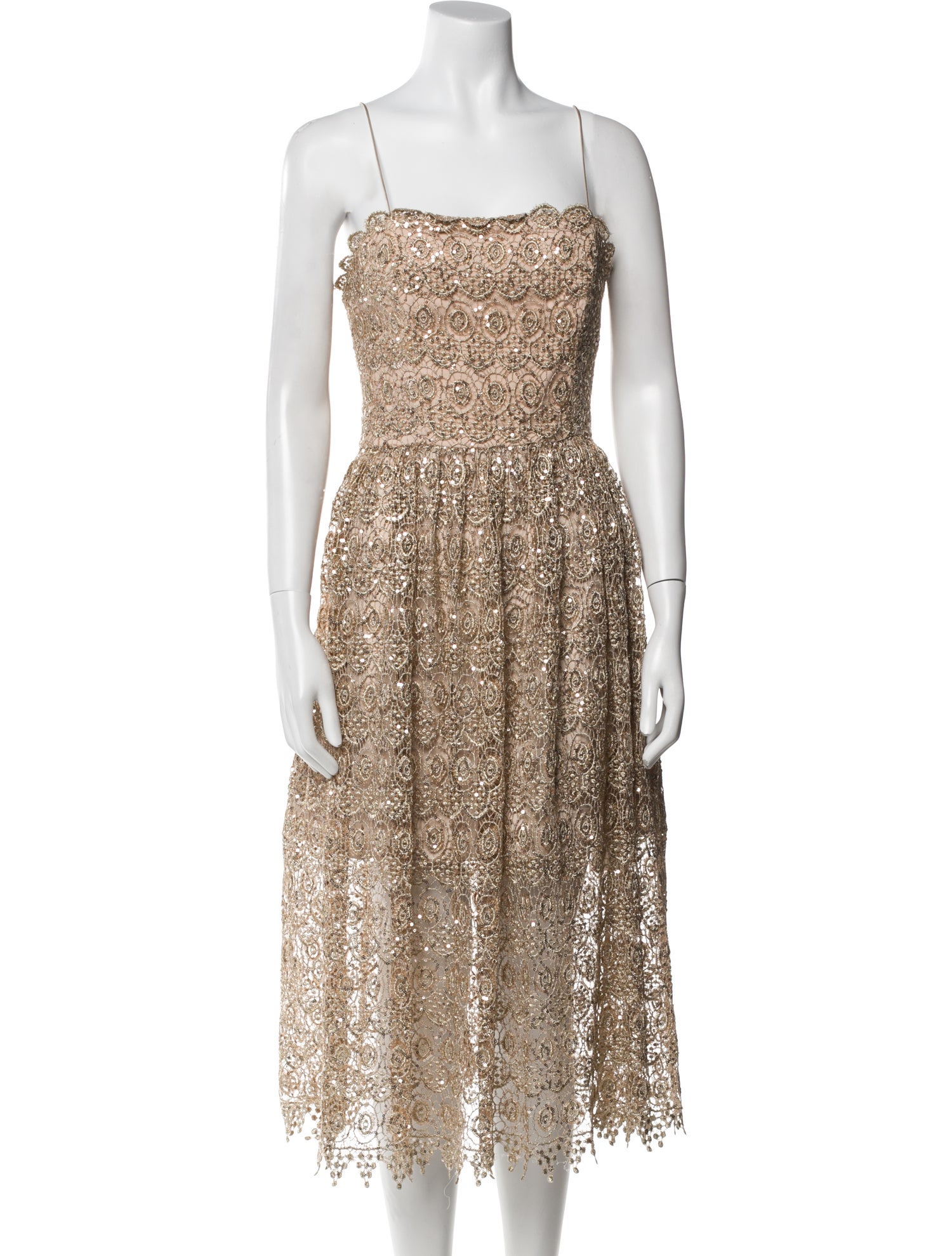 Alice + Olivia Square Neckline Knee-Length Dress