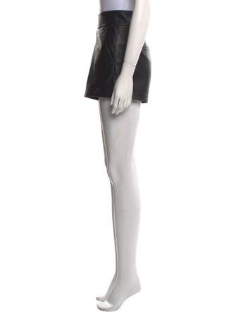 Alice + Olivia Lamb Leather Mini Shorts