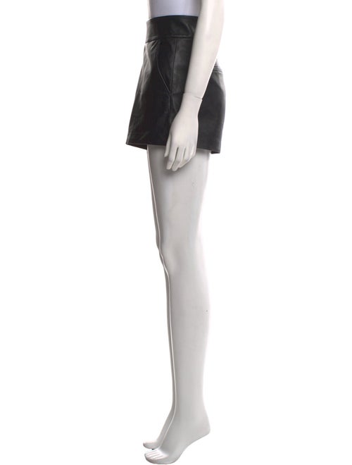 Alice + Olivia Lamb Leather Mini Shorts