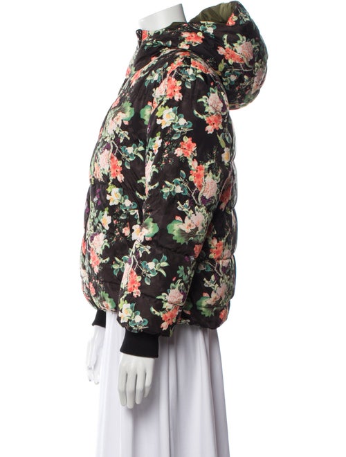 Alice + Olivia Silk Floral Print Down Jacket