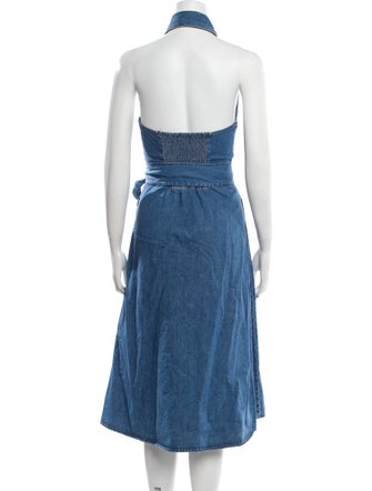 Alice + Olivia Halterneck Midi Length Dress