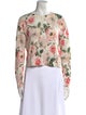 Alice + Olivia Floral Print Crew Neck Sweater