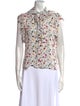 Alice + Olivia Silk Floral Print Blouse