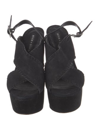 Alice + Olivia Suede Slingback Pumps