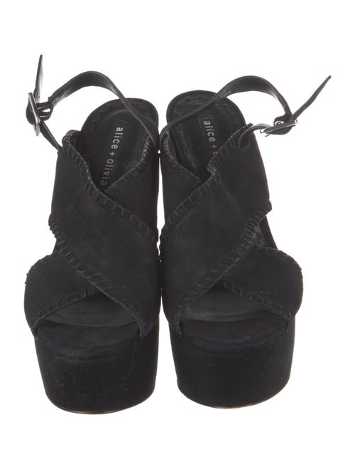 Alice + Olivia Suede Slingback Pumps