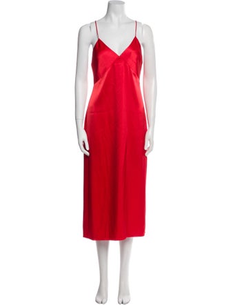 Alice + Olivia V-Neck Midi Length Dress