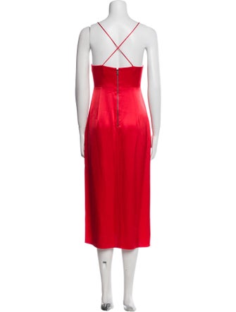 Alice + Olivia V-Neck Midi Length Dress