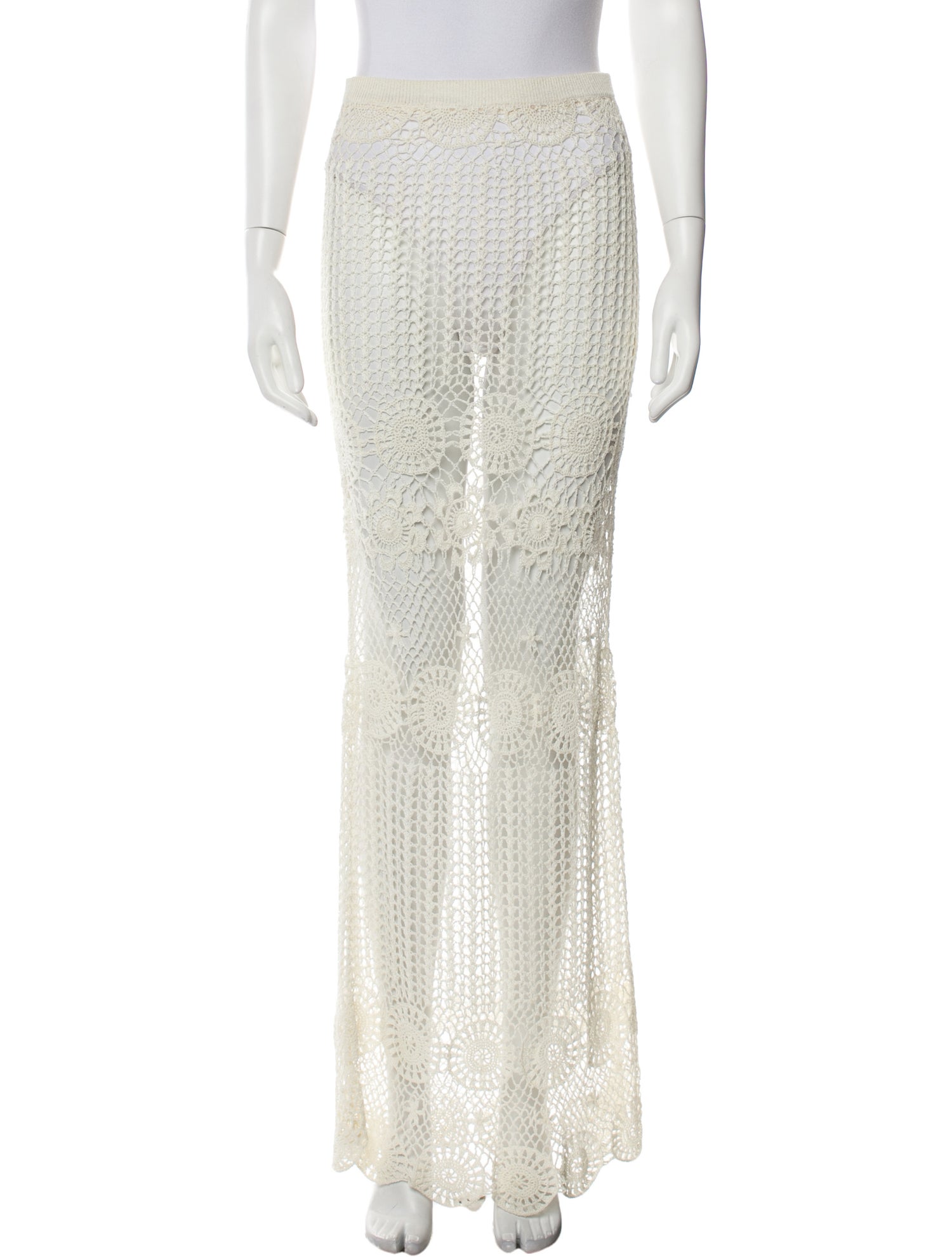 Alice + Olivia Lace Pattern Long Skirt