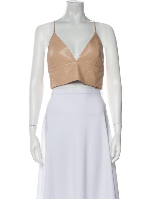 Alice + Olivia V-Neck Sleeveless Crop Top