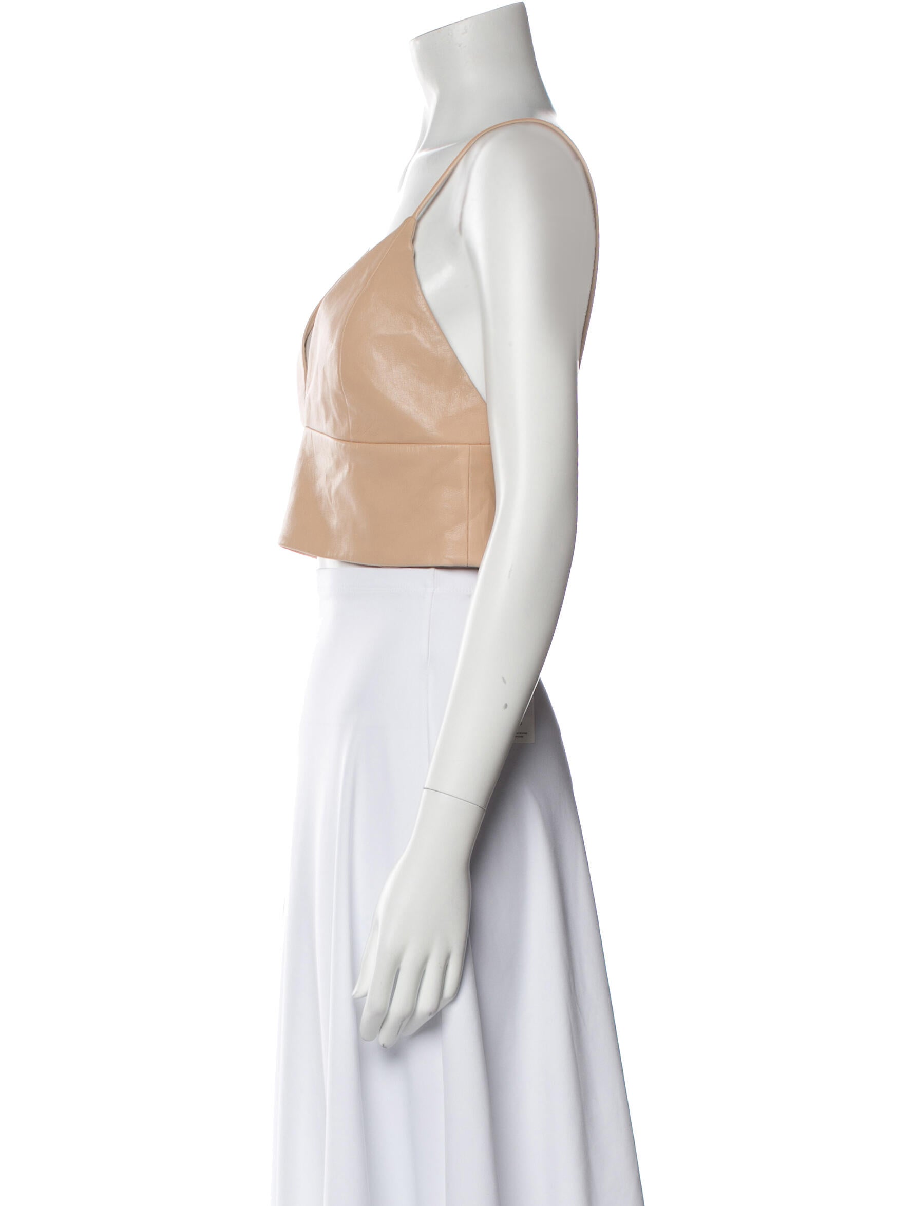 Alice + Olivia V-Neck Sleeveless Crop Top