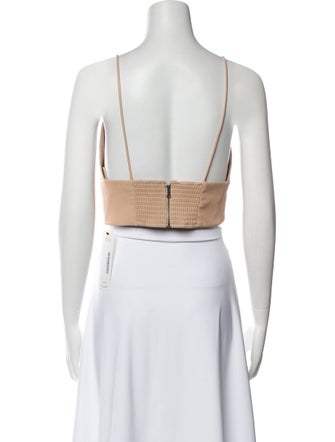Alice + Olivia V-Neck Sleeveless Crop Top