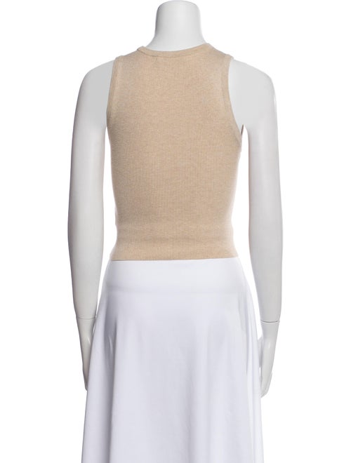 Alice + Olivia Crew Neck Sleeveless Crop Top