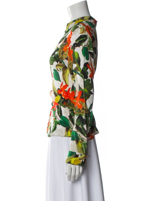 Alice + Olivia Silk Floral Print Blouse