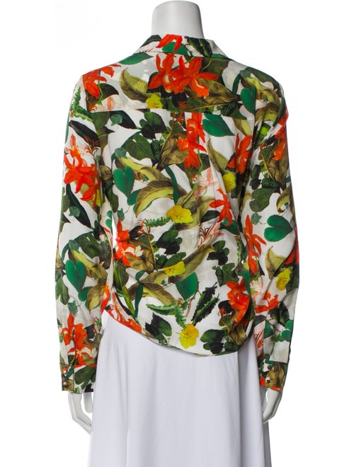 Alice + Olivia Silk Floral Print Blouse