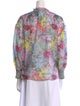 Alice + Olivia Floral Print Mock Neck Blouse