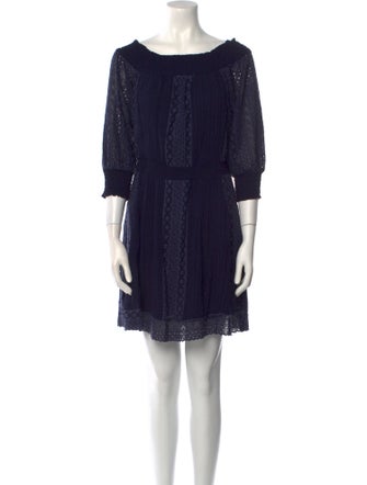 Alice + Olivia Bateau Neckline Mini Dress