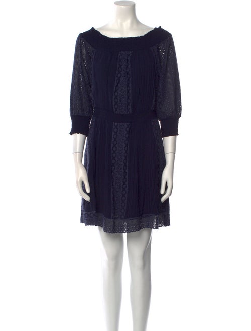 Alice + Olivia Bateau Neckline Mini Dress