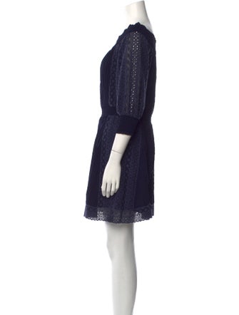 Alice + Olivia Bateau Neckline Mini Dress