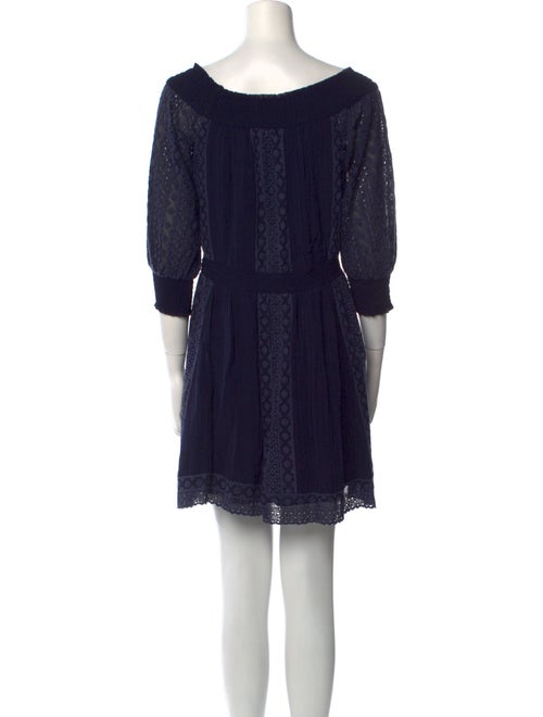 Alice + Olivia Bateau Neckline Mini Dress