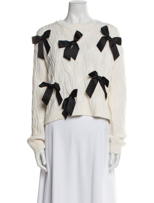 Alice + Olivia Printed Bateau Neckline Sweater