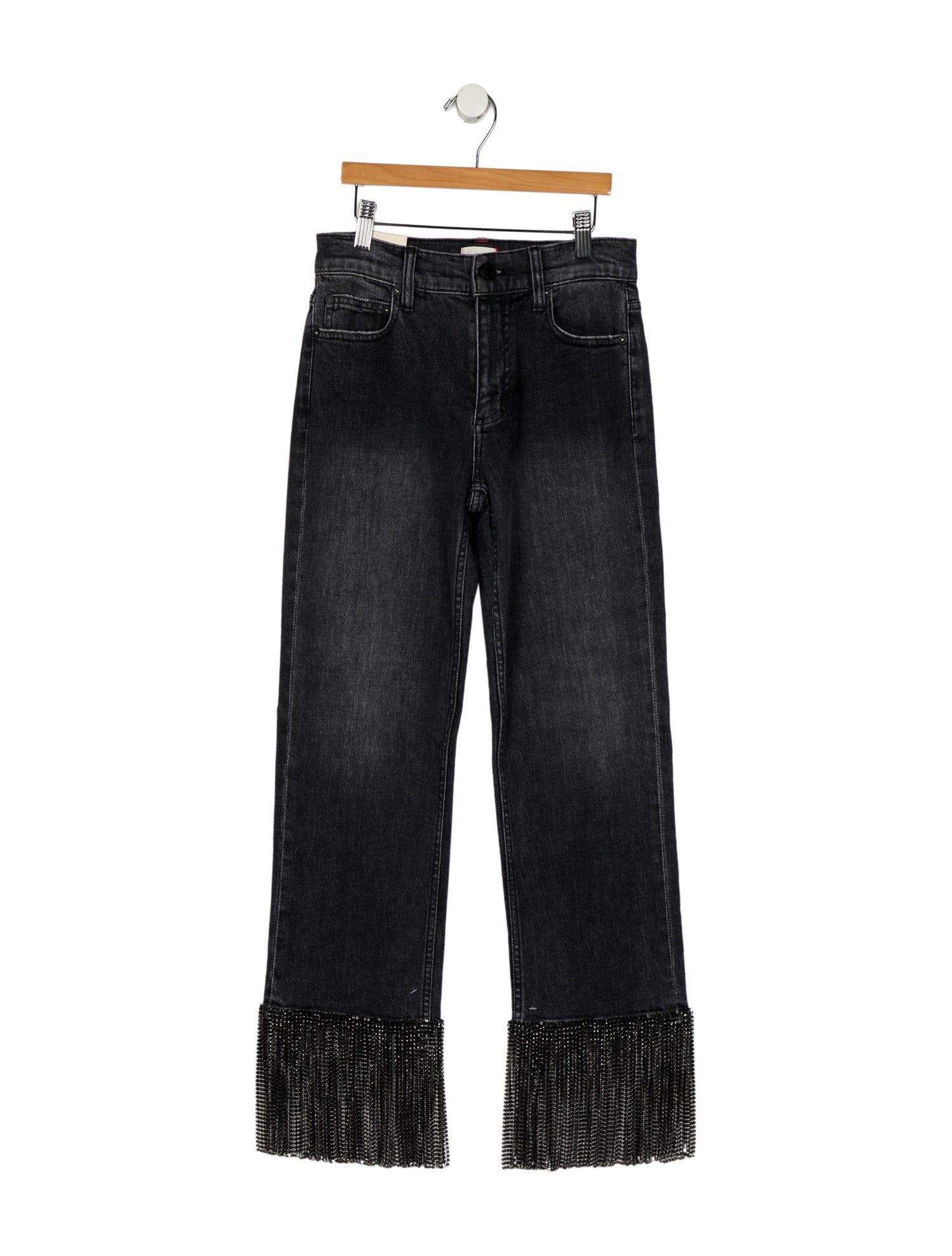 Alice + Olivia Mid-Rise Straight Leg Jeans