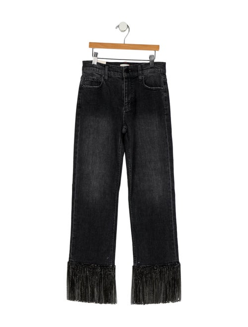 Alice + Olivia Mid-Rise Straight Leg Jeans