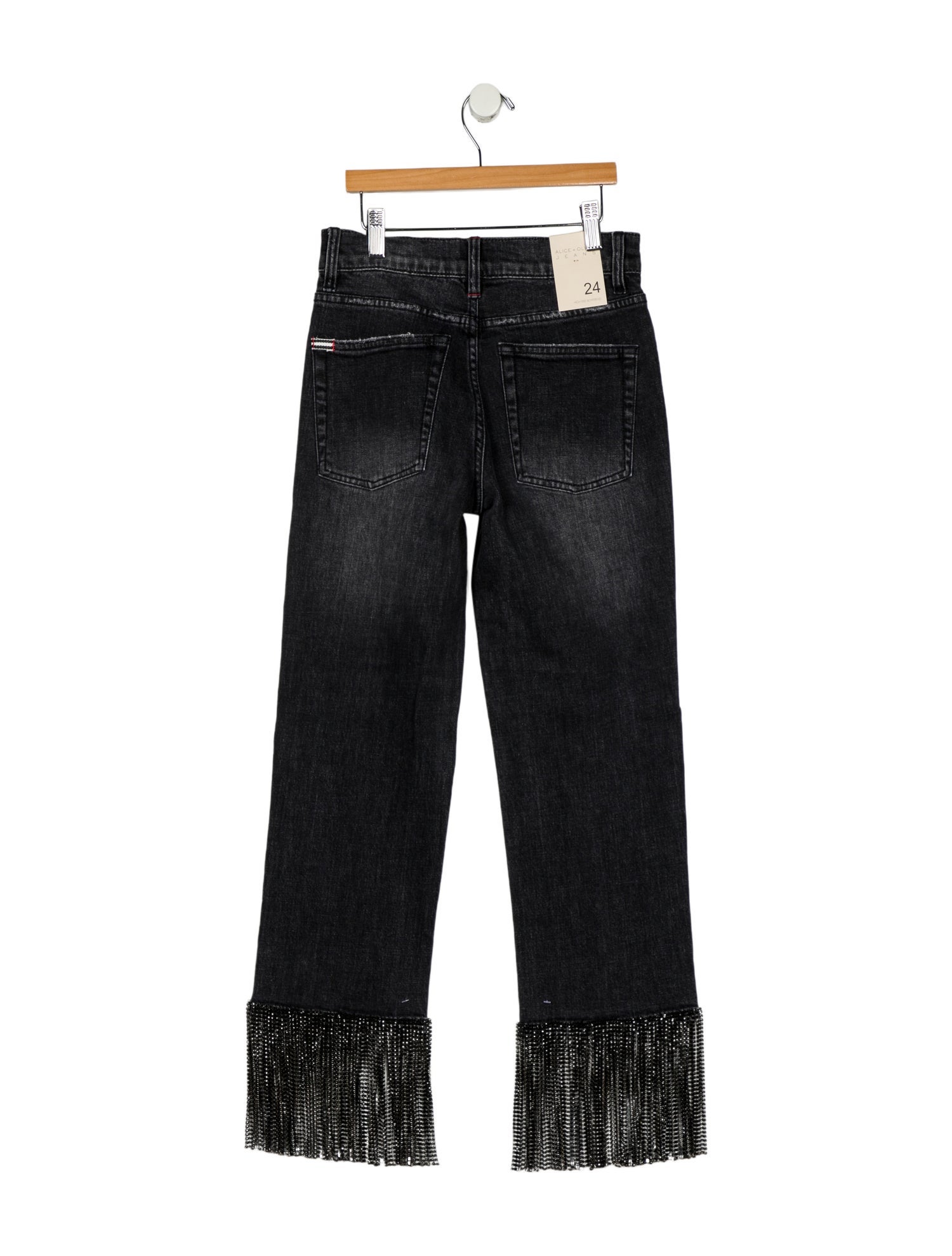 Alice + Olivia Mid-Rise Straight Leg Jeans