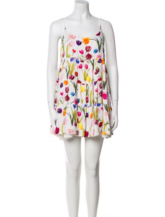 Alice + Olivia Floral Print Mini Dress