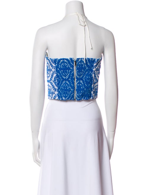 Alice + Olivia Paisley Print Square Neckline Crop Top