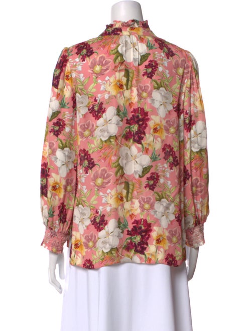 Alice + Olivia Floral Print V-Neck Blouse