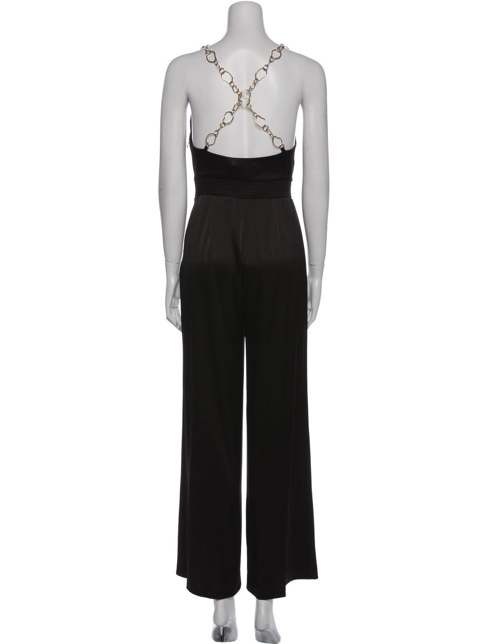 Alice + Olivia Jumpsuit Black Chain-Link Accents … - image 3