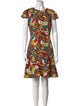 Alice + Olivia Floral Print Knee-Length Dress
