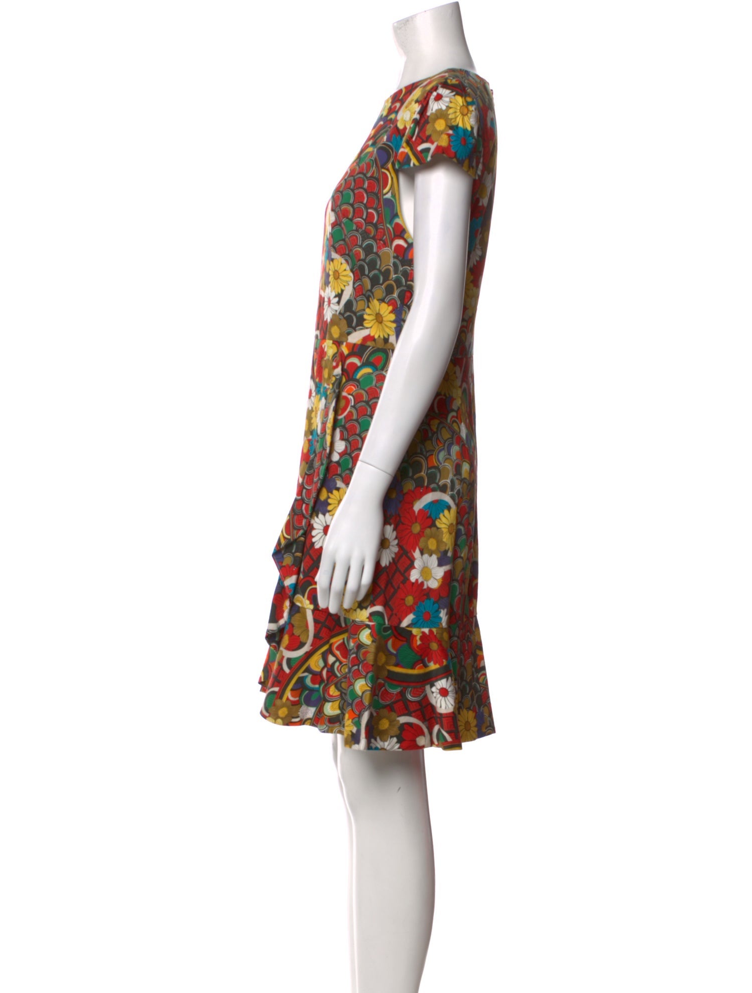 Alice + Olivia Floral Print Knee-Length Dress