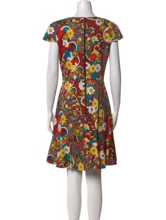 Alice + Olivia Floral Print Knee-Length Dress
