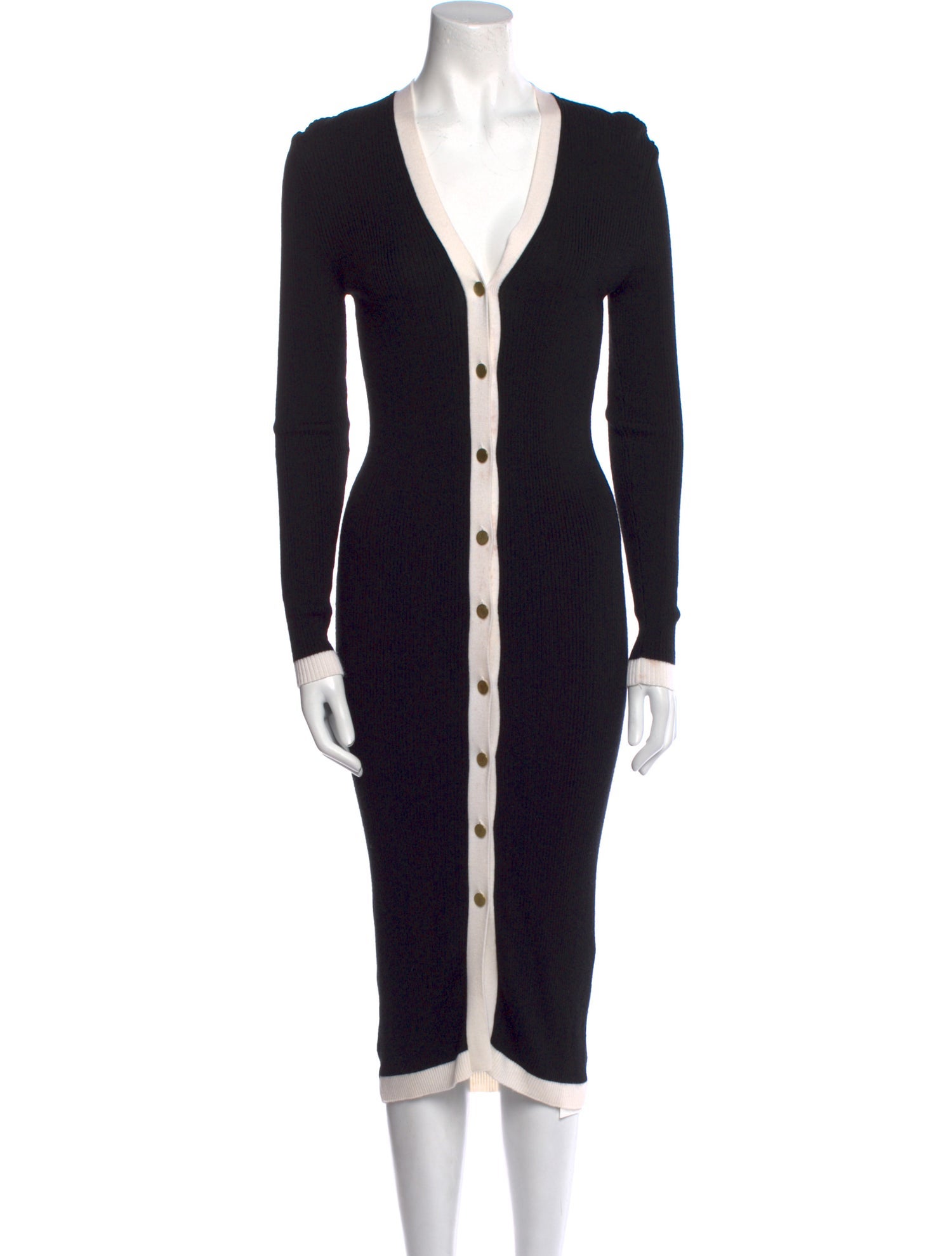 Alice + Olivia V-Neck Midi Length Dress