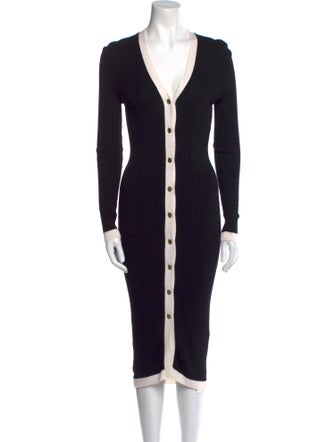 Alice + Olivia V-Neck Midi Length Dress