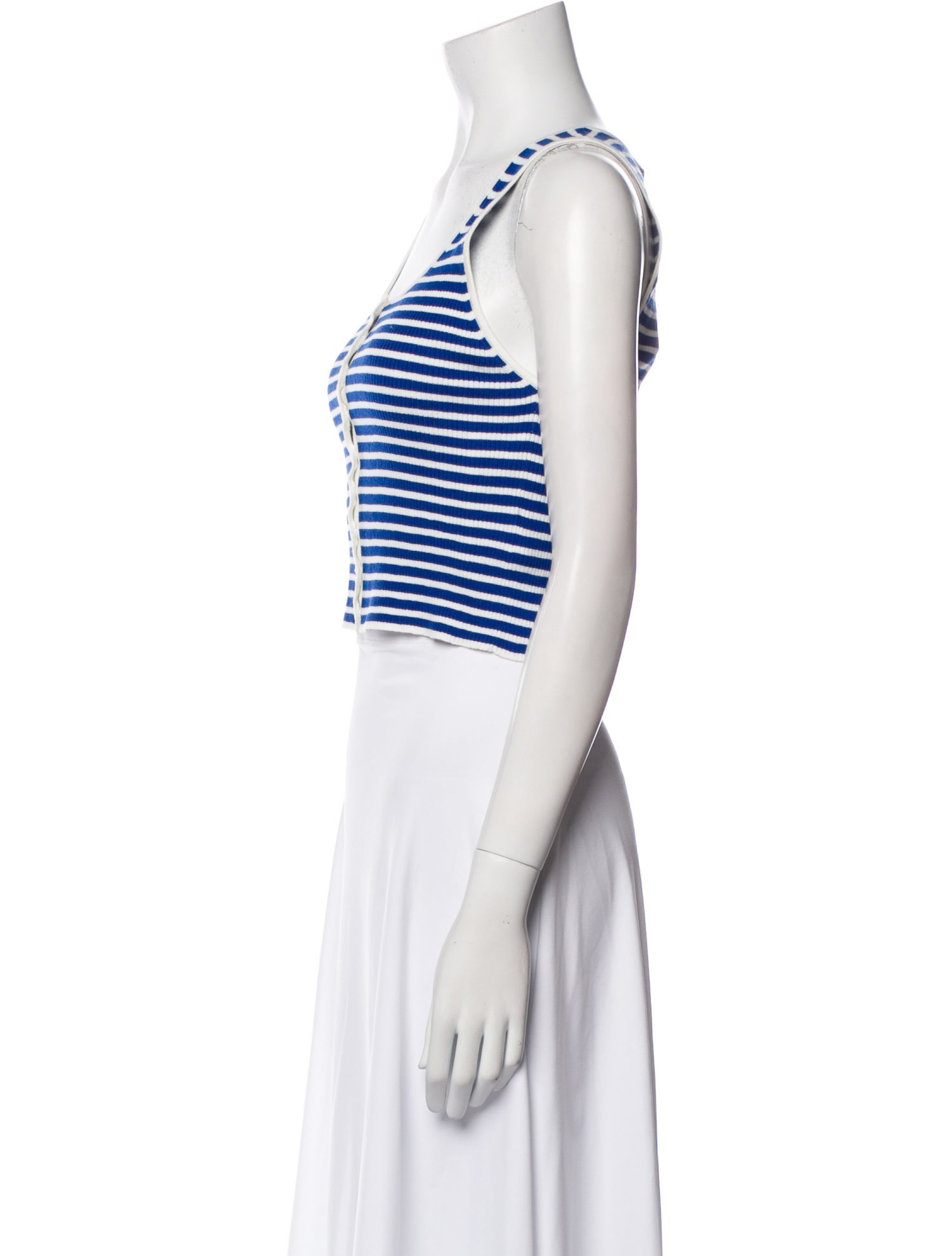 Alice + Olivia Striped Scoop Neck Crop Top w/ Tags