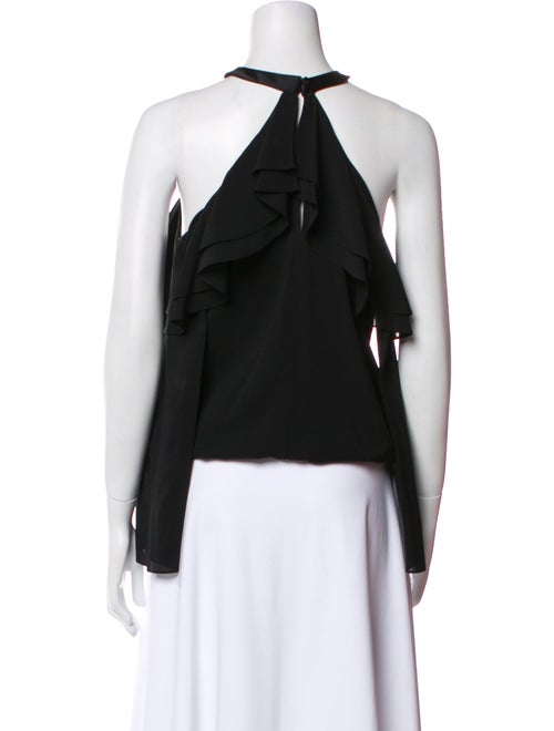 Alice + Olivia Silk Halterneck Crop Top