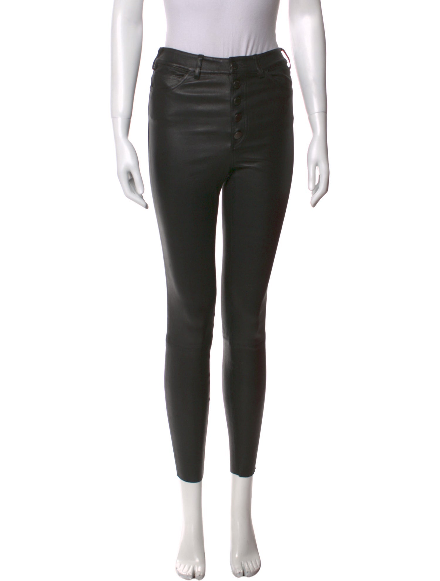 Alice + Olivia Lambskin Skinny Leg Pants