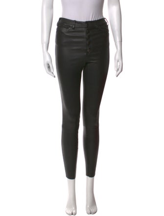 Alice + Olivia Lambskin Skinny Leg Pants