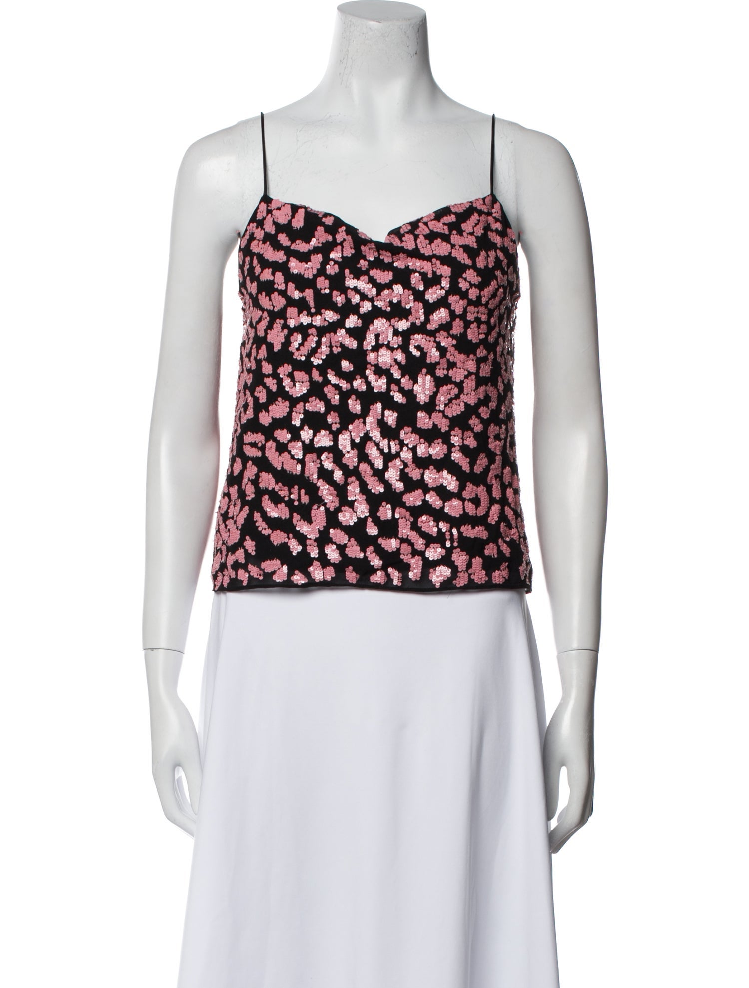 Alice + Olivia Floral Print Square Neckline Crop Top