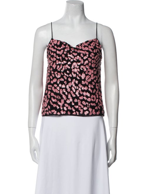 Alice + Olivia Floral Print Square Neckline Crop Top