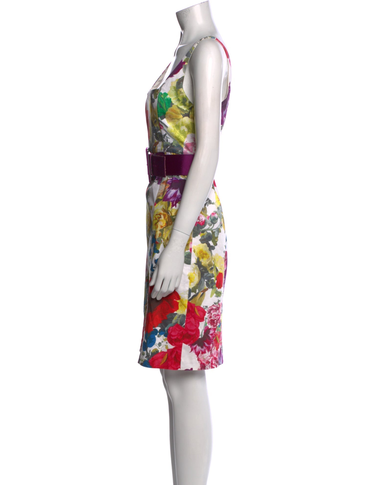 Alice + Olivia Floral Print Knee-Length Dress