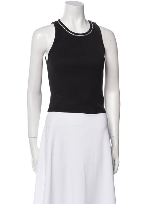 Alice + Olivia Scoop Neck Sleeveless Crop Top