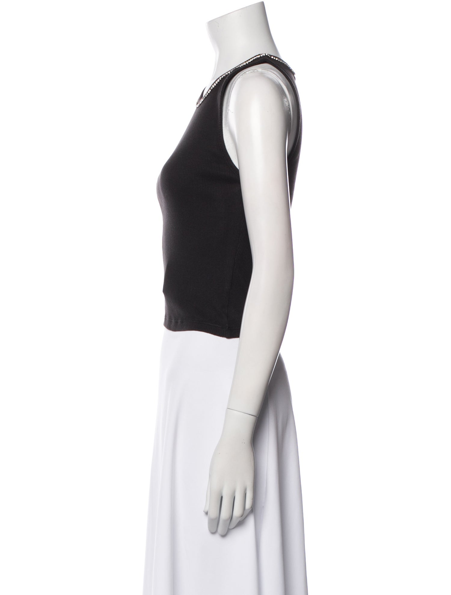 Alice + Olivia Scoop Neck Sleeveless Crop Top