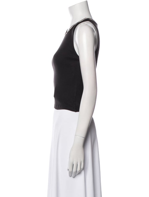 Alice + Olivia Scoop Neck Sleeveless Crop Top