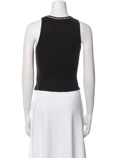 Alice + Olivia Scoop Neck Sleeveless Crop Top