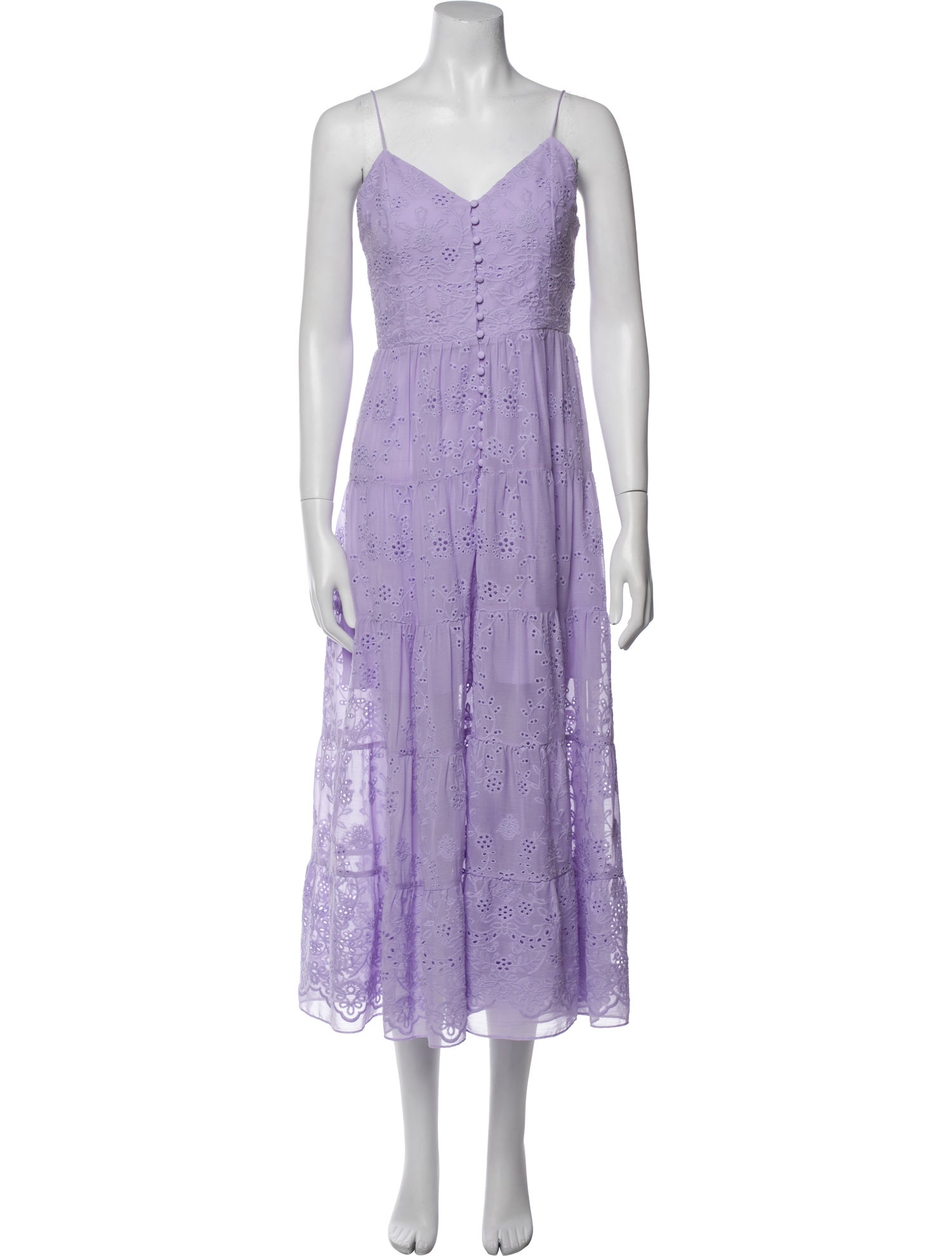 Alice + Olivia V-Neck Midi Length Dress